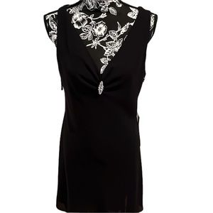 Jump size 12 black above the knee LBD sleeveless dress rhinestone detail